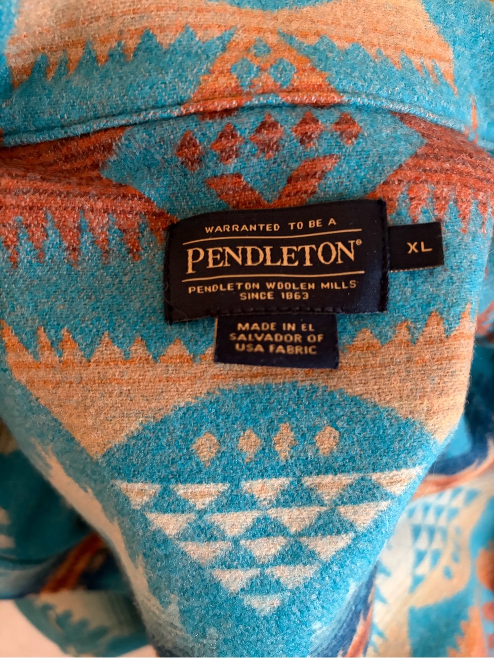 Turquoise Wool Pendleton Women’s Jacket size XL - Picture 7 of 7
